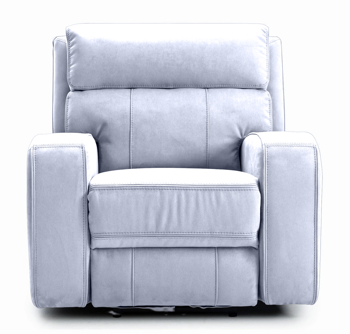 Ryler Silver Power Recliner w/Power Headrest - MJM Furniture