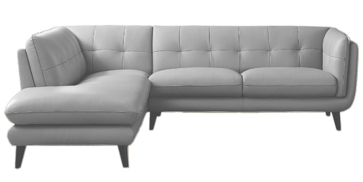 Seymour Silver Fabric 2 Piece Sectional - MJM Furniture