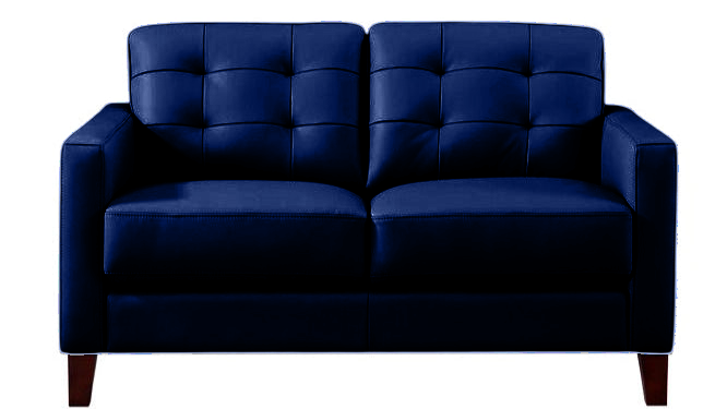 George Dark Blue Velvet Loveseat - MJM Furniture