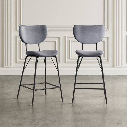 Sylas Gray Counter Stool - MJM Furniture