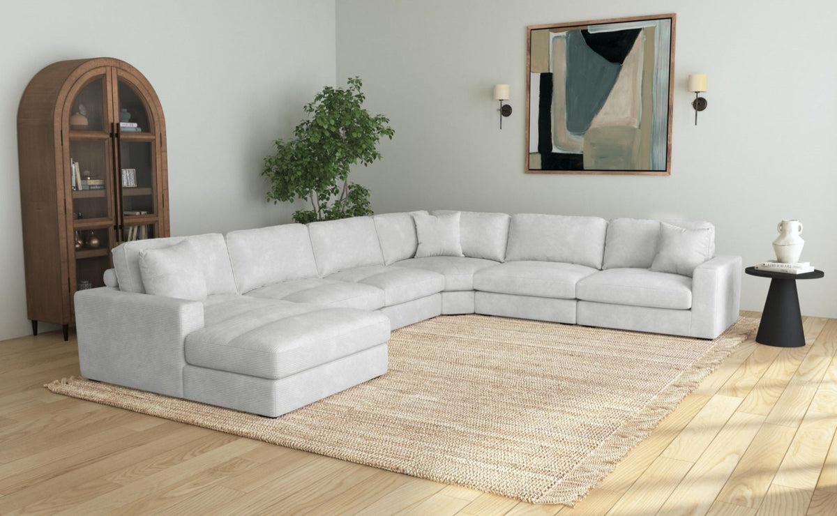 Lounge Stone Modular 6 Piece Sectional - MJM Furniture