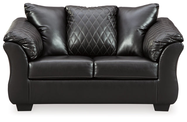 Betrillo Black Loveseat - MJM Furniture