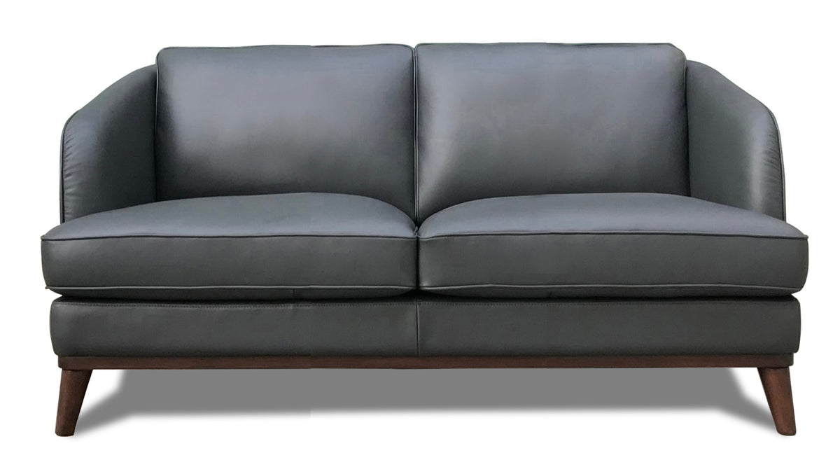 Ashland Top Grain Leather Loveseat &amp; Chair Set - MJM Furniture