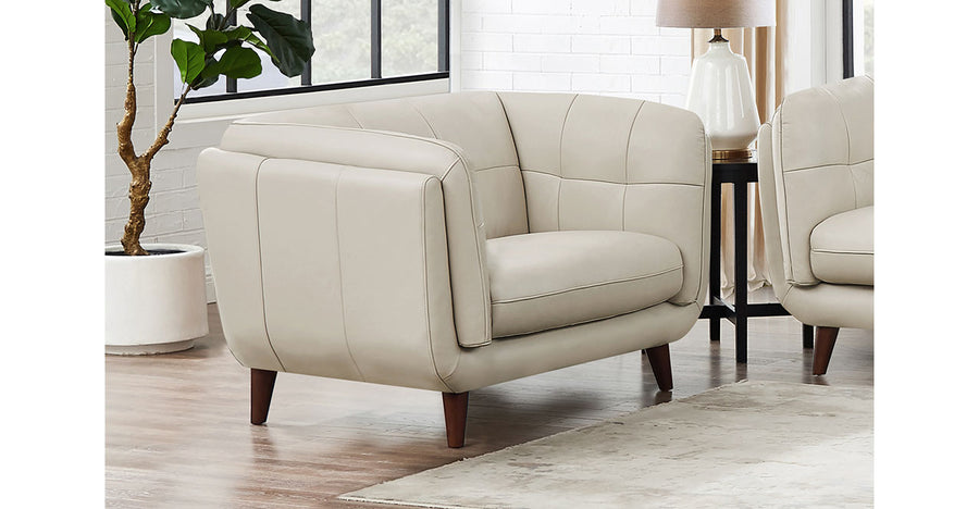 Seymour Vanilla Top Grain Leather Chair - MJM Furniture