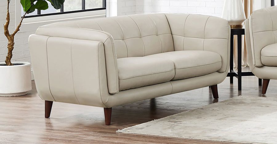 Seymour Vanilla Top Grain Leather Loveseat - MJM Furniture