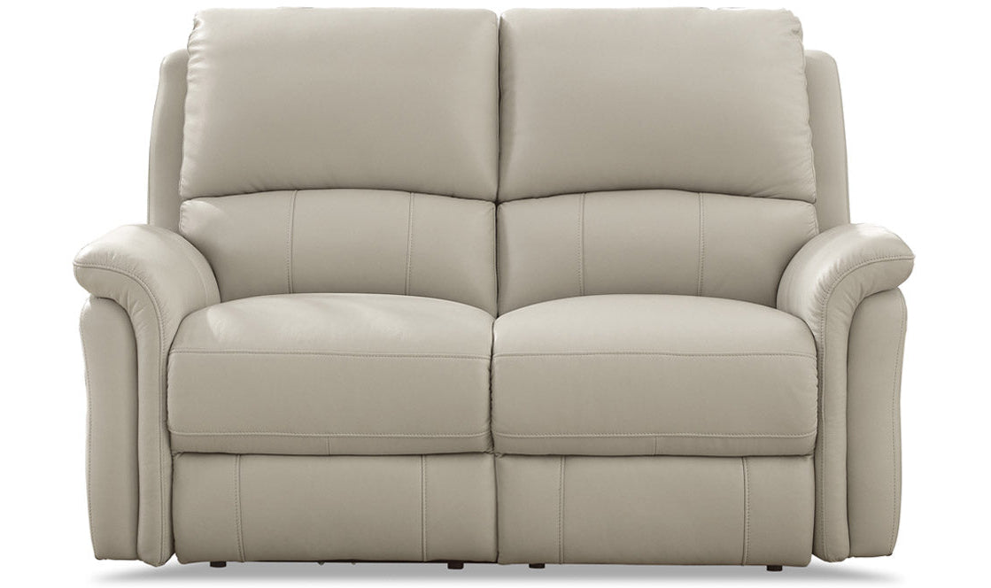 Tyler Vanilla Top Grain Leather Power Reclining Loveseat - MJM Furniture