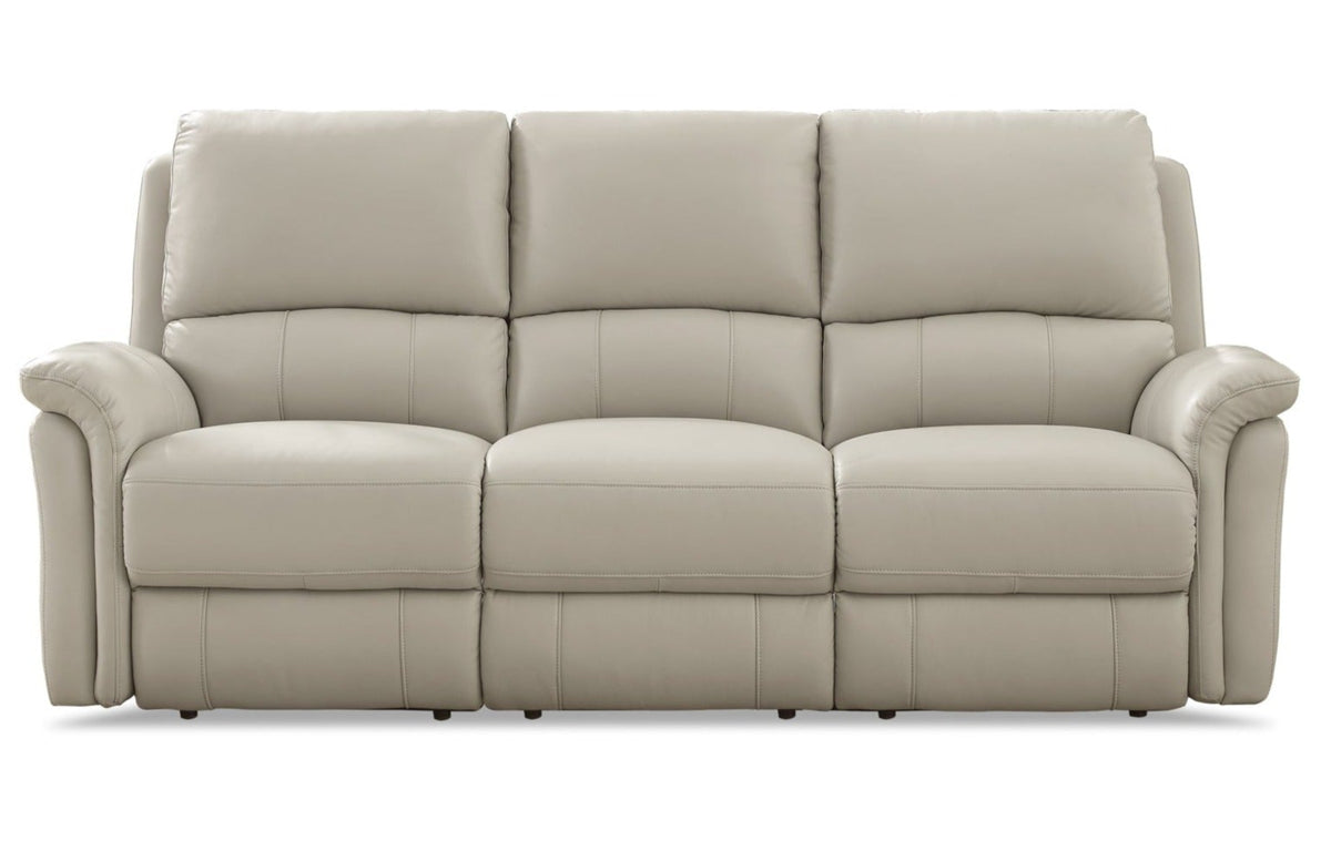 Tyler Vanilla Top Grain Leather Power Reclining Sofa - MJM Furniture