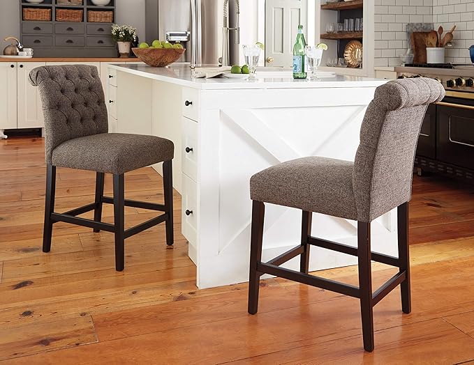 Tripton Graphite Counter Stool (Set of 2) - MJM Furniture