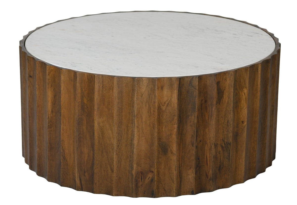 Turin Round Marble Coffee Table - MJM Furniture