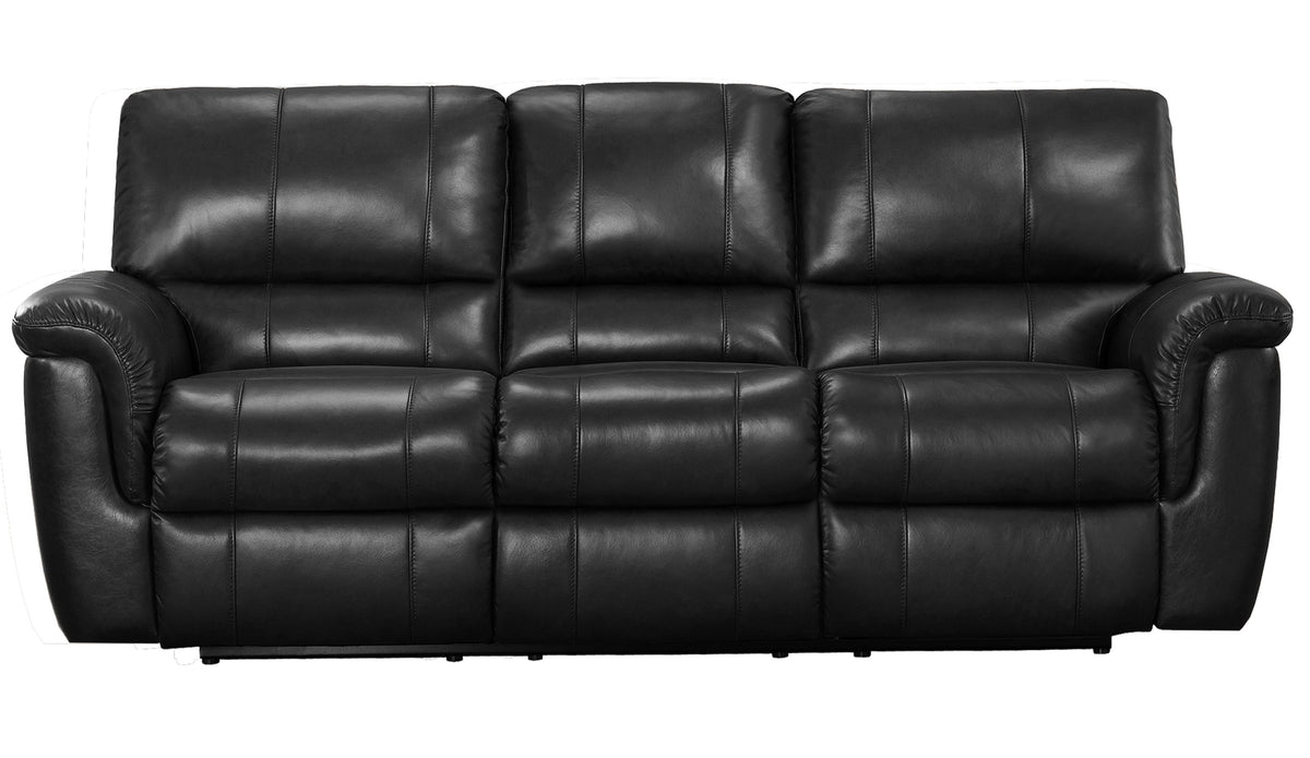 York Black Leather Reclining Sofa - MJM Furniture