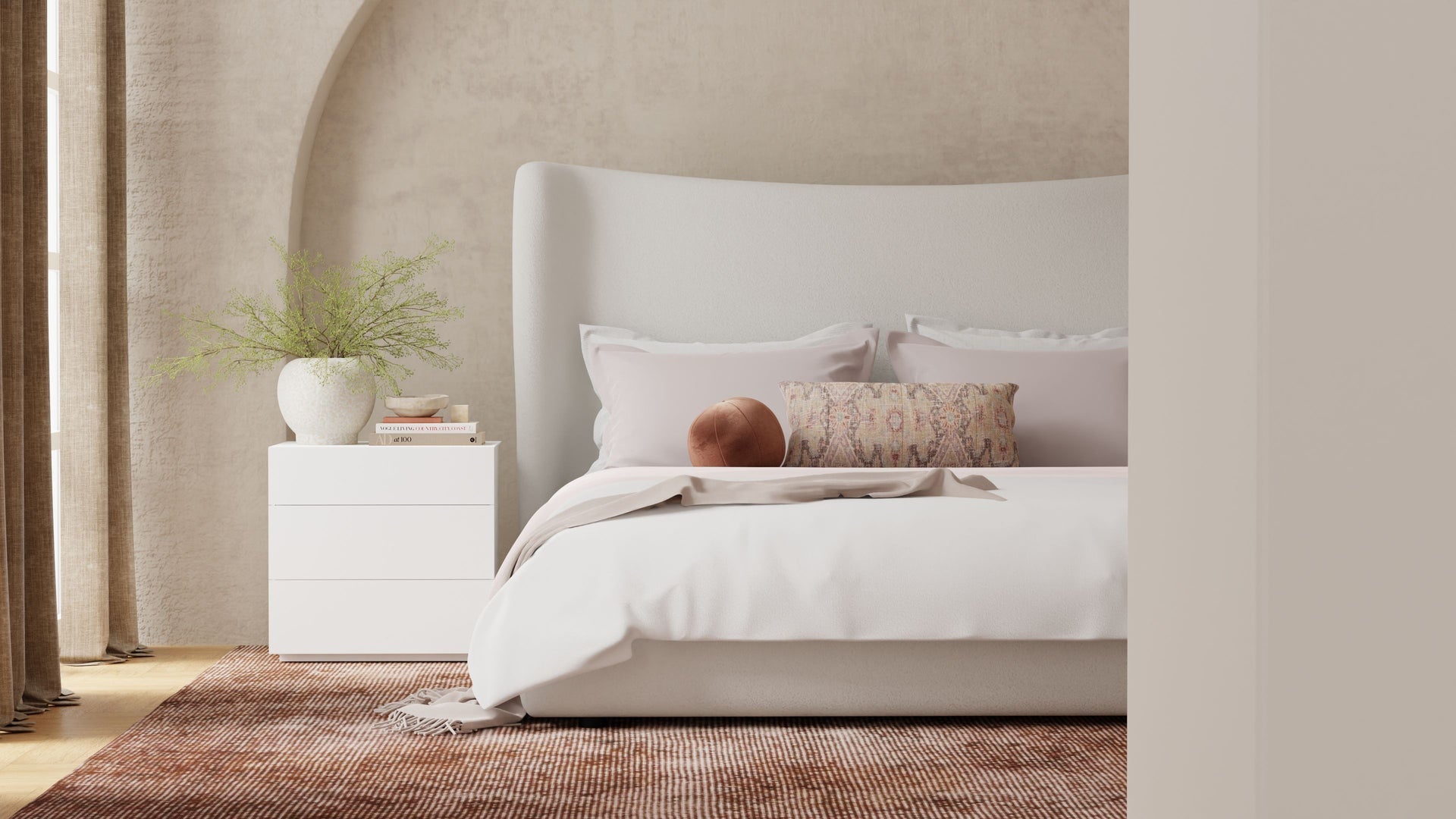 Rowe Linen Upholstered Storage Bed - MJM Furniture