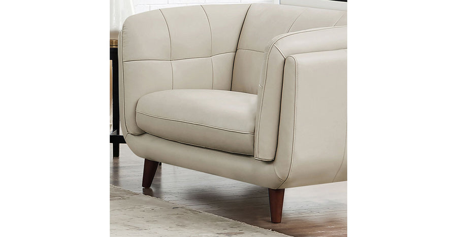 Seymour Vanilla Top Grain Leather Chair - MJM Furniture