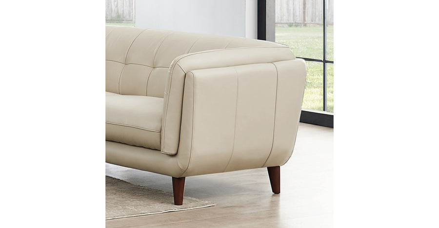 Seymour Vanilla Top Grain Leather Loveseat - MJM Furniture