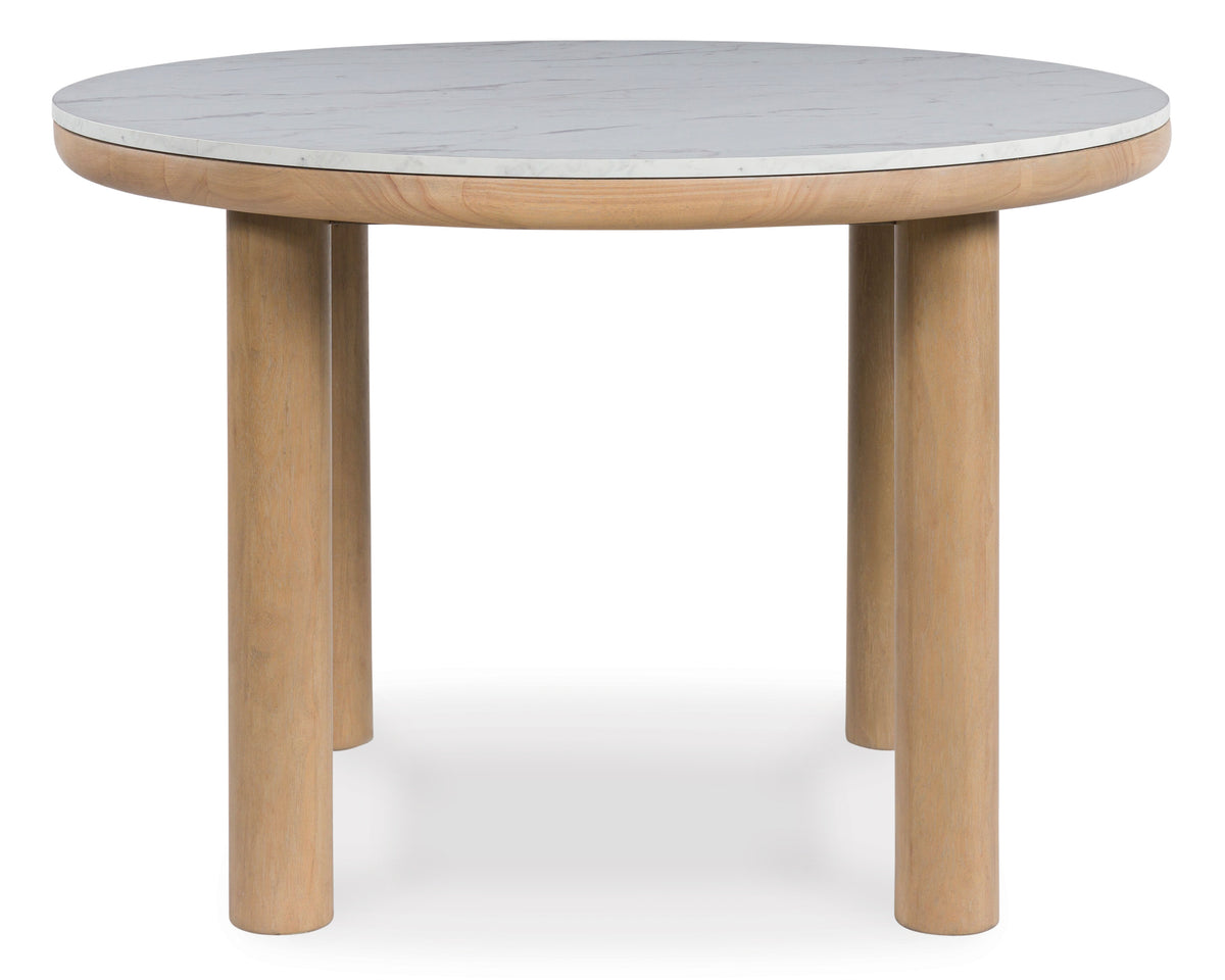 Xandrum Natural Round Dining Table - MJM Furniture