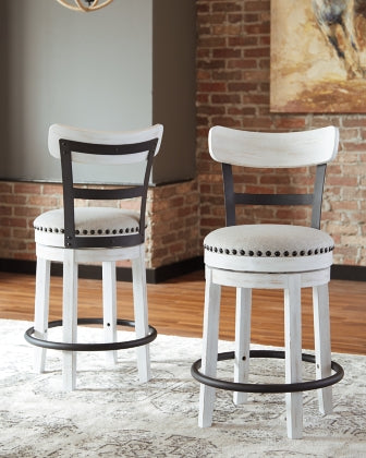 Valebeck Swivel Barstool (Set of 2) - MJM Furniture