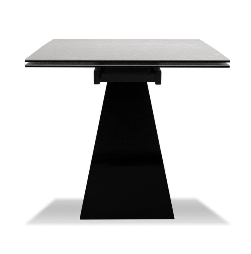 The W Carrera White Ceramic Extendable Dining Table