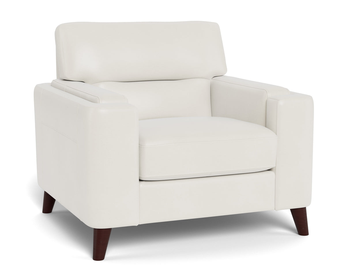 Miami Cream Leather 2 Loveseats &amp; 1 Chair - MJM Furniture