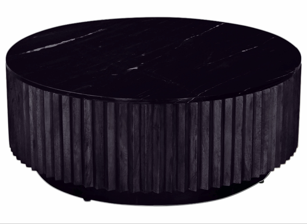 Coast Black Marble Coffee Table - MJM Furniture