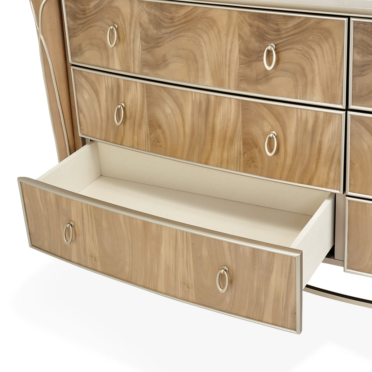 Villa Cherie Caramel 6 Drawer Dresser &amp; Mirror - MJM Furniture