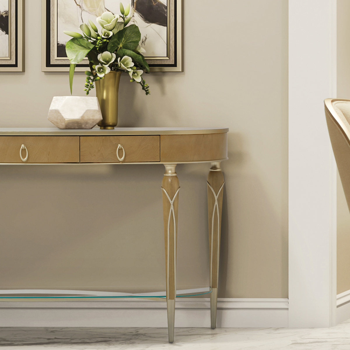 Villa Cherie Caramel Console Table - MJM Furniture