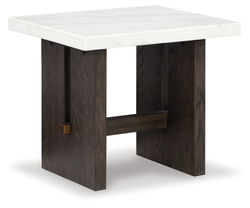 Burkhaus Marble End Table - MJM Furniture