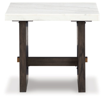 Burkhaus Marble End Table - MJM Furniture