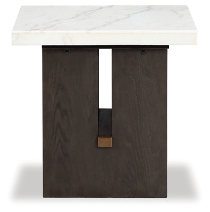 Burkhaus Marble End Table - MJM Furniture