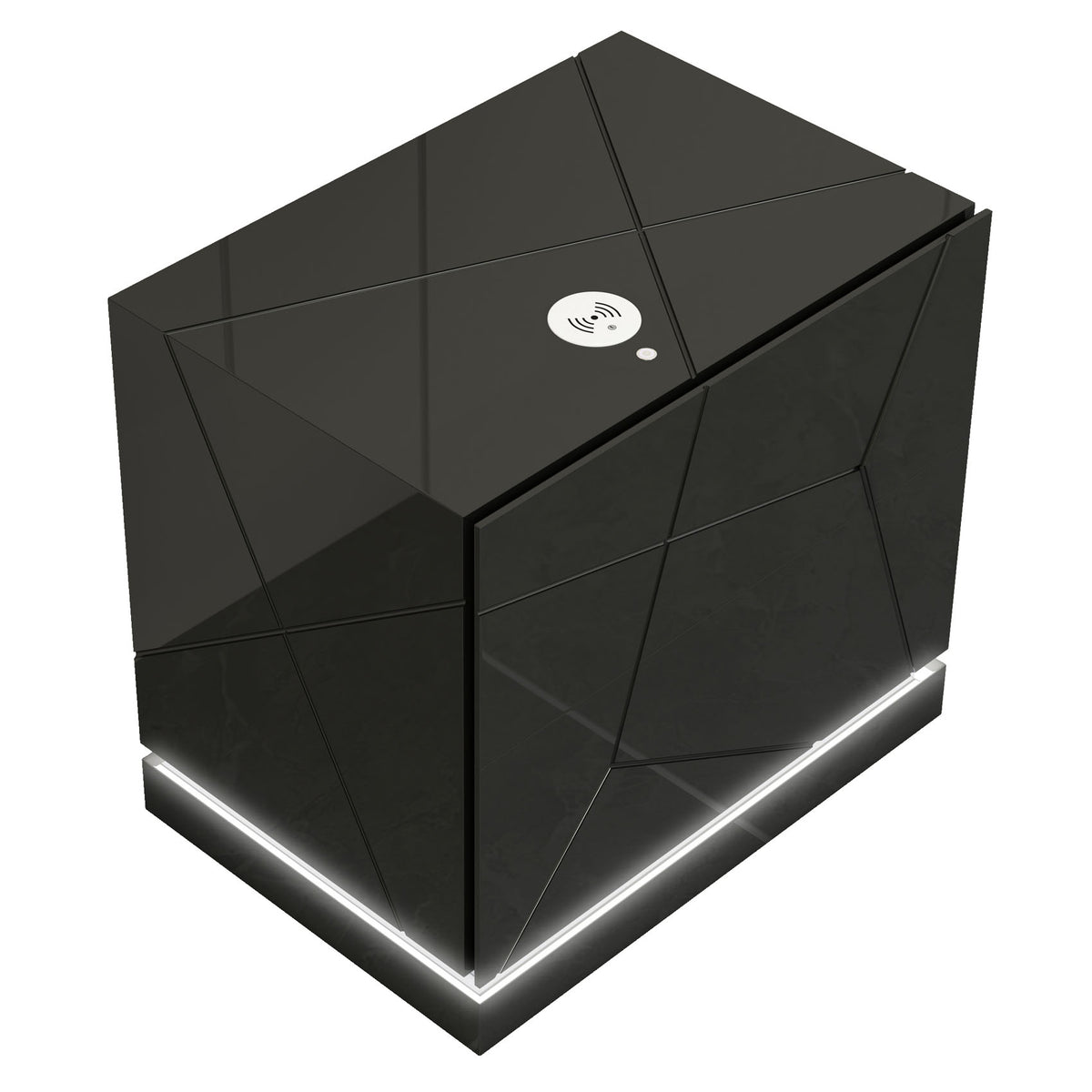 Stellar Black LED Nightstand - MJM Furniture