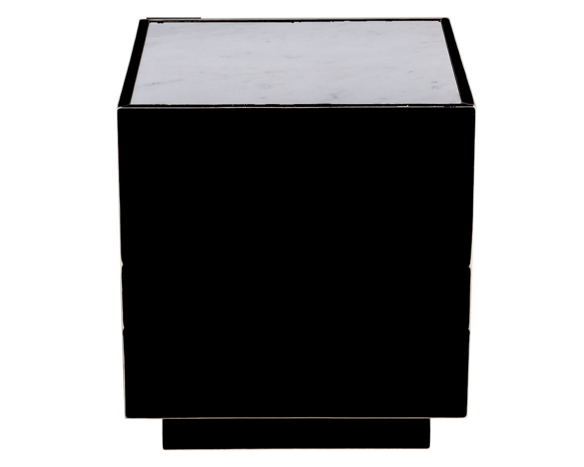 Barcelona Black Mango Marble End Table - MJM Furniture