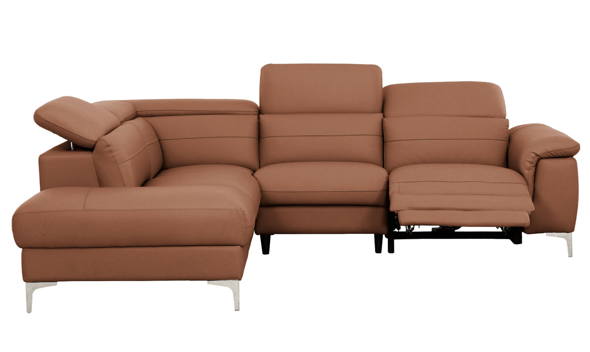 Wells Leather 3 Piece Power Reclining Sectional - MJM Furniture