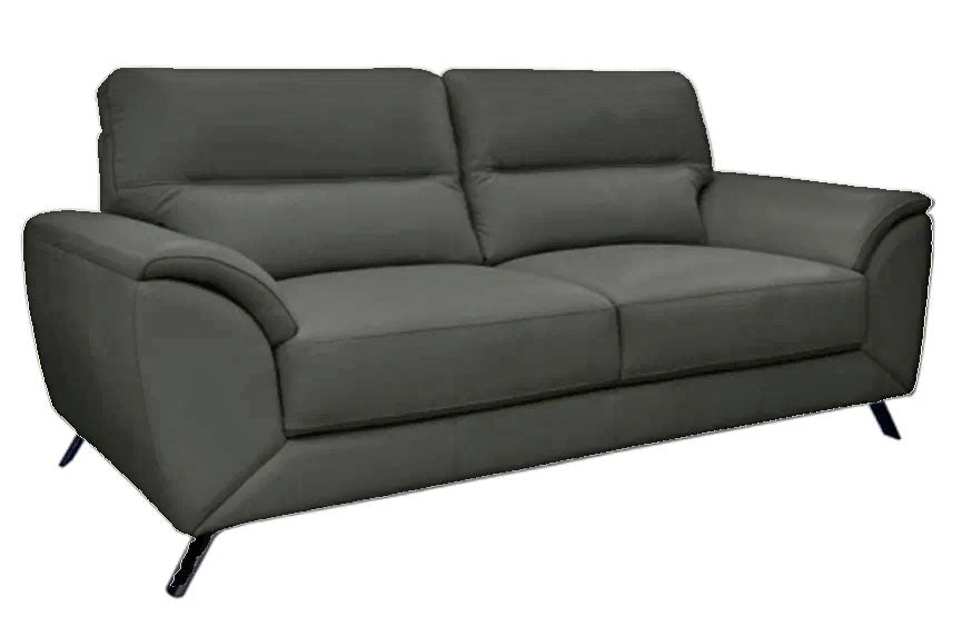 Celine Black Leather Sofa - MJM Furniture