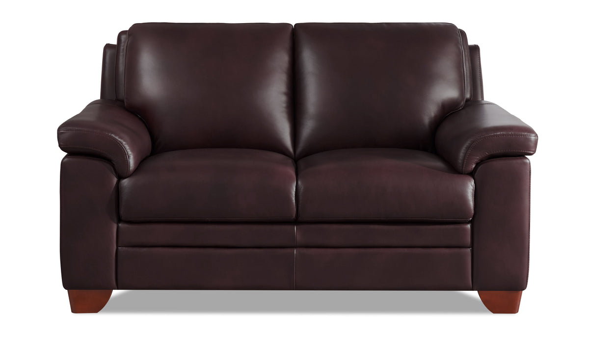 Chatham Brown Top Grain Leather Sofa &amp; Loveseat Set - MJM Furniture