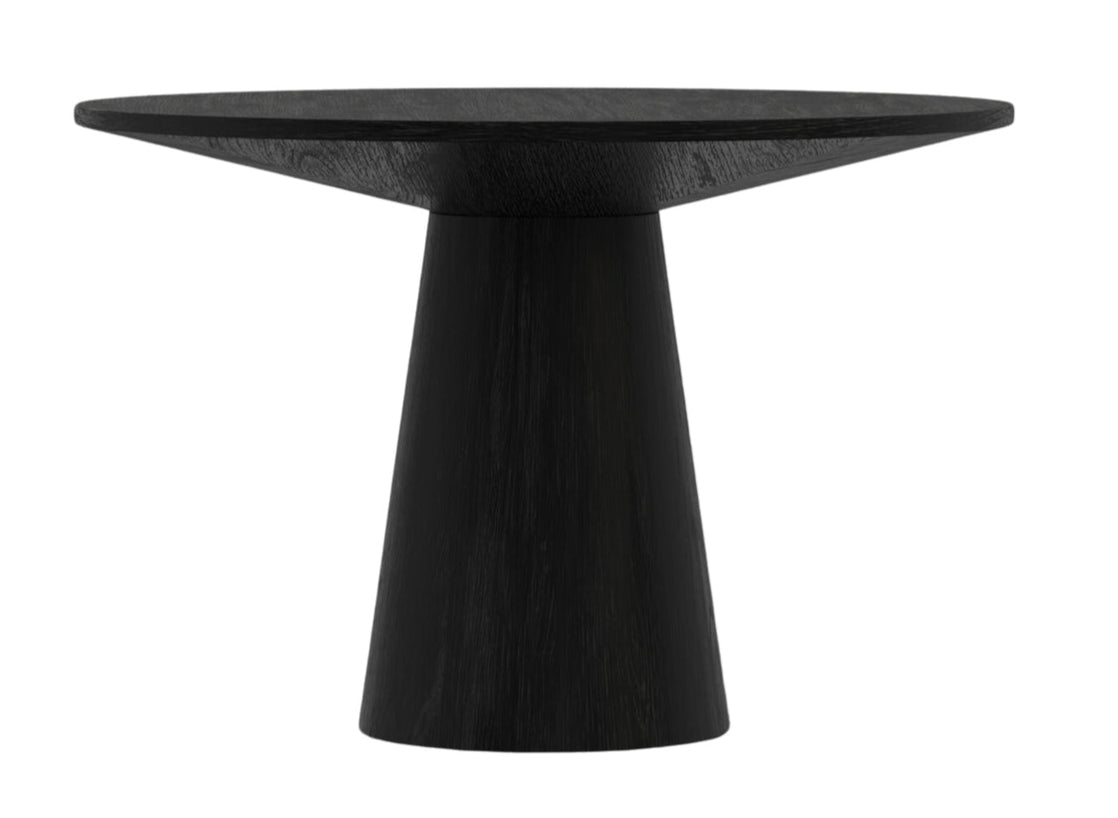 Haven Black 47&quot; Round Dining Table - MJM Furniture