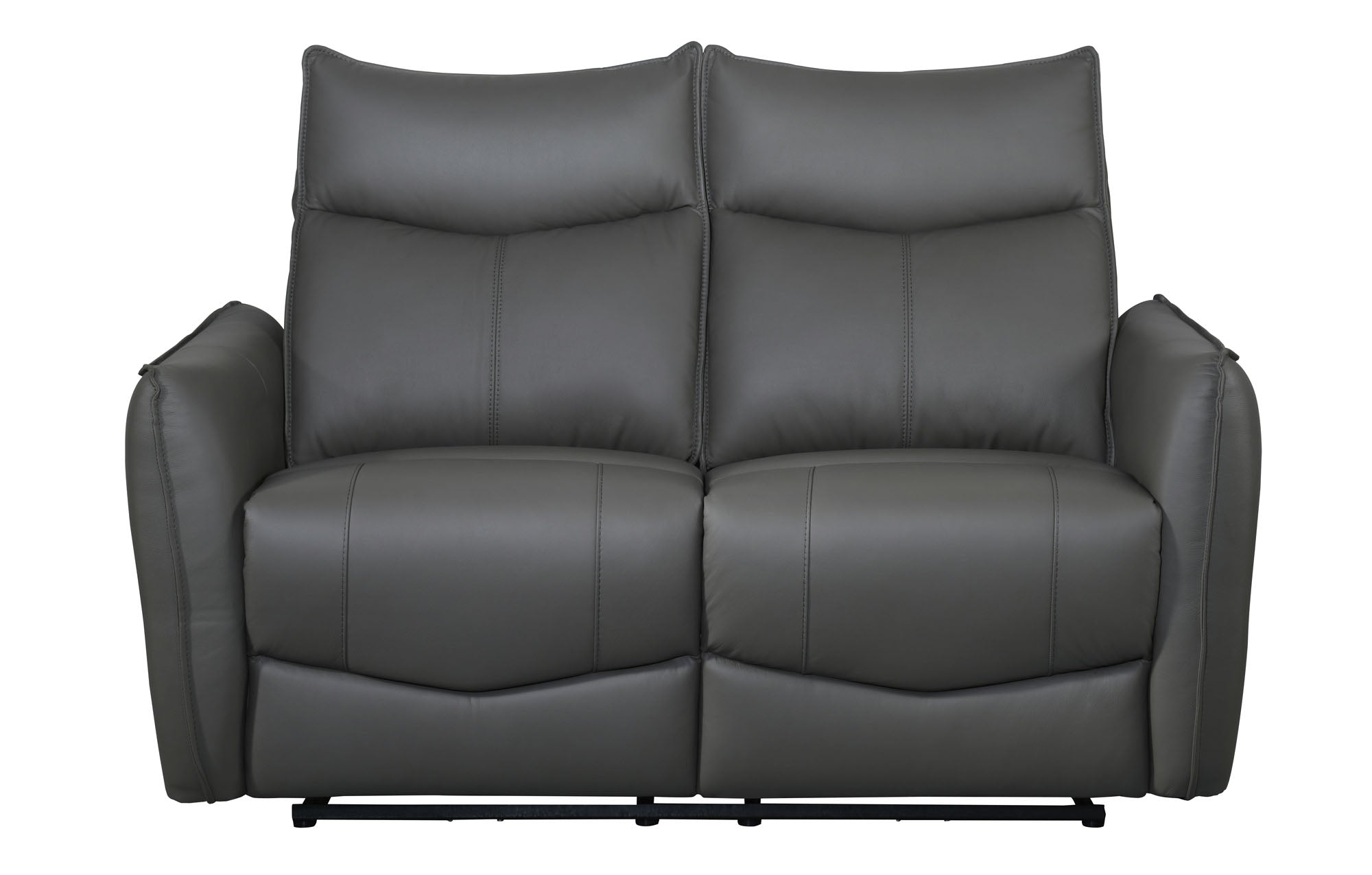 Olav Gray Leather Power Reclining Loveseat - MJM Furniture