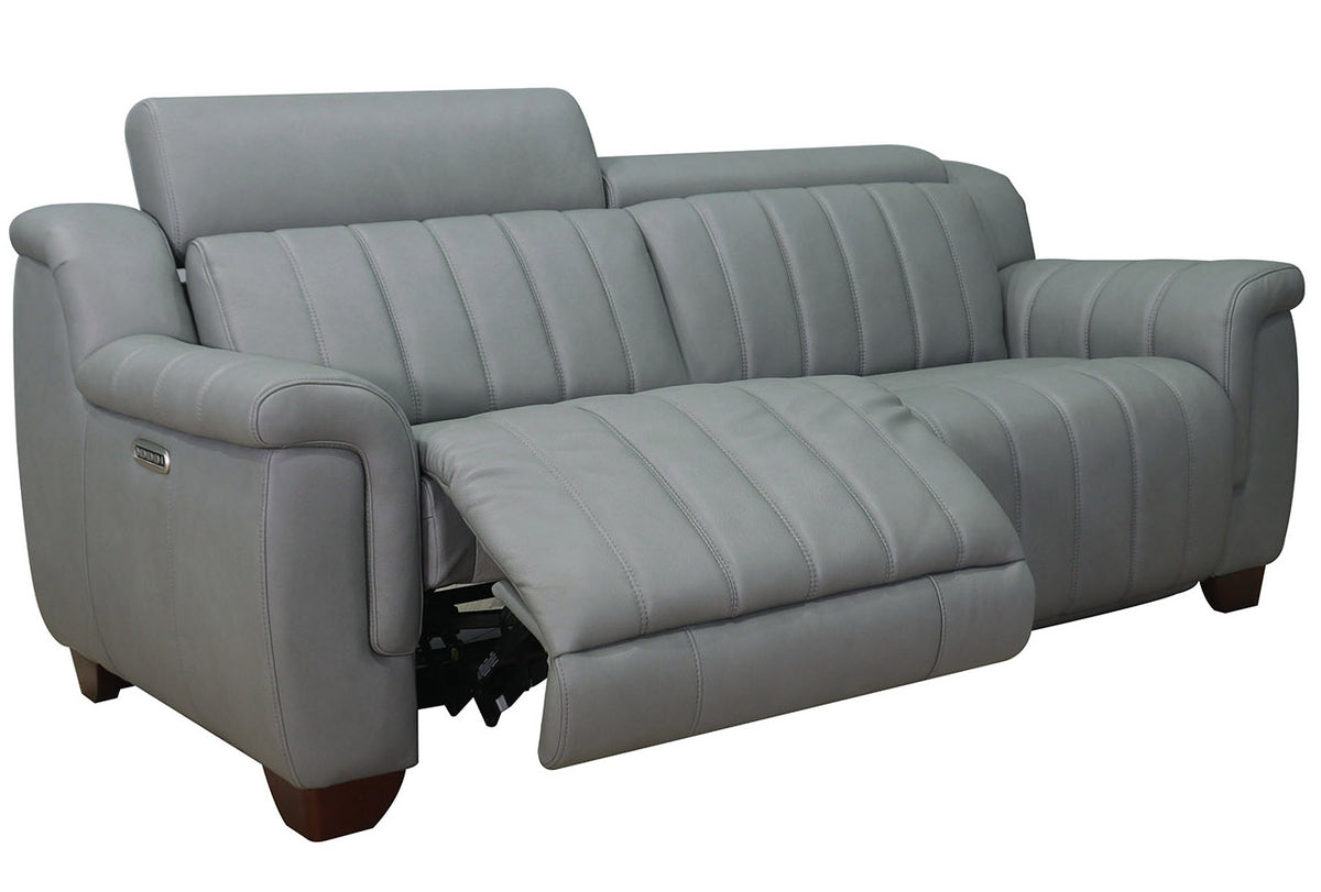 Jaxon Slate Leather Zero Gravity Power Reclining Sofa - MJM Furniture