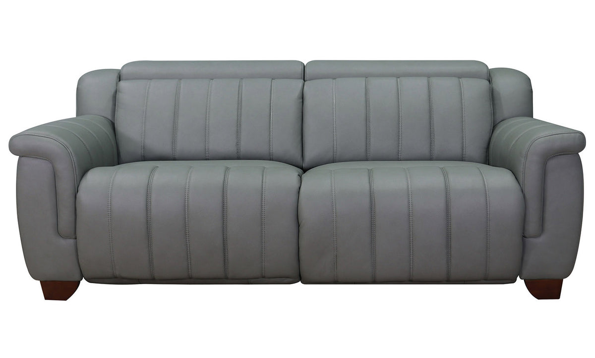 Jaxon Slate Leather Power Reclining Sofa - MJM Furniture