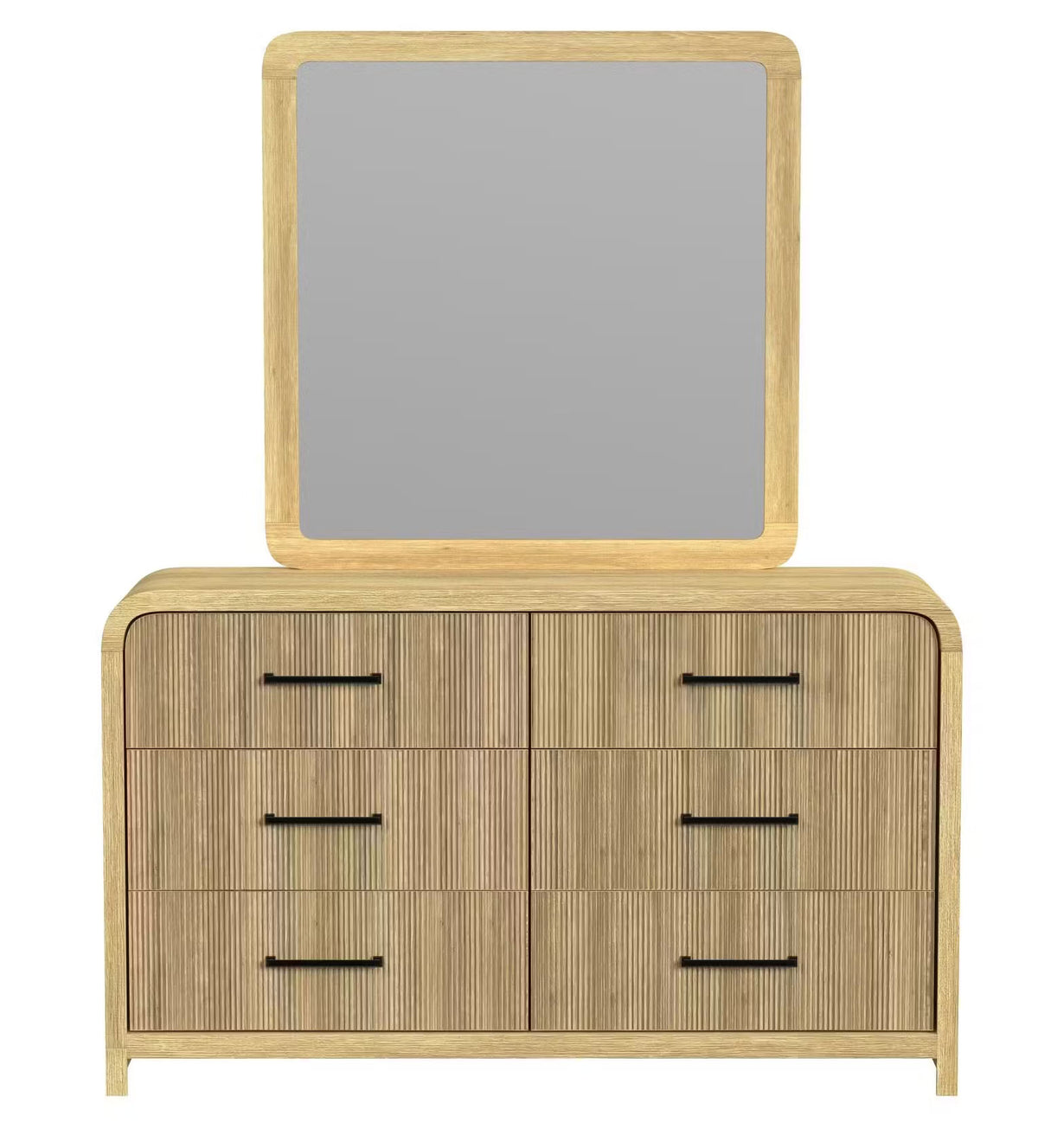 Lex Natural Dresser &amp; Mirror - MJM Furniture