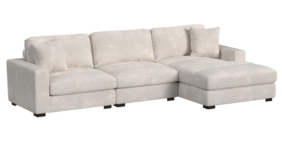 Lounge Beige Modular 3 Piece Sectional