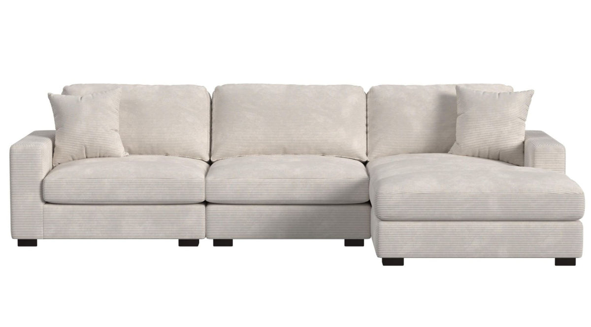 Lounge Beige Modular 3 Piece Sectional