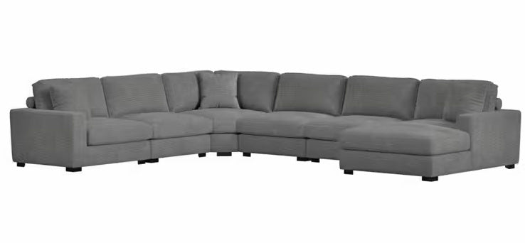 Lounge Charcoal Modular 6 Piece Sectional - MJM Furniture