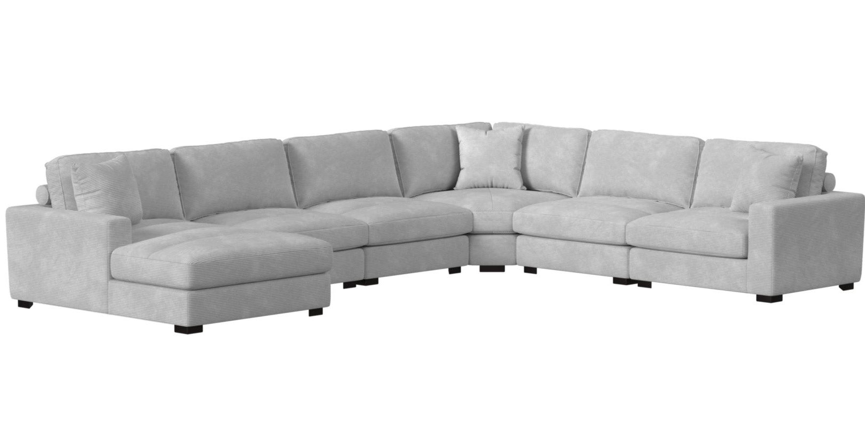 Lounge Stone Modular 6 Piece Sectional - MJM Furniture