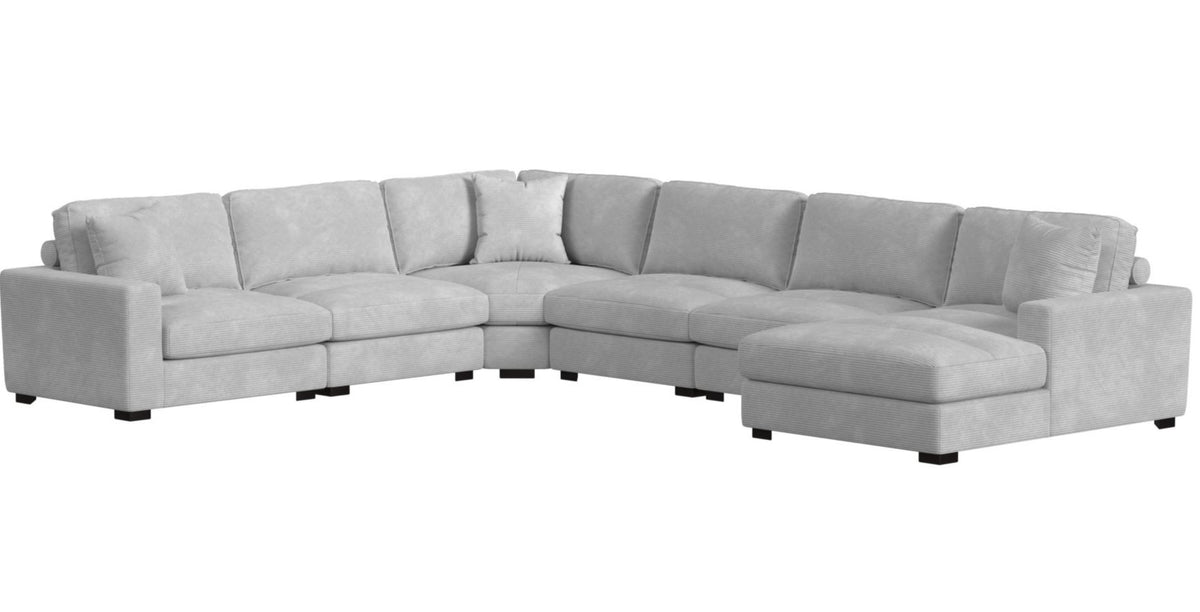 Lounge Stone Modular 6 Piece Sectional - MJM Furniture