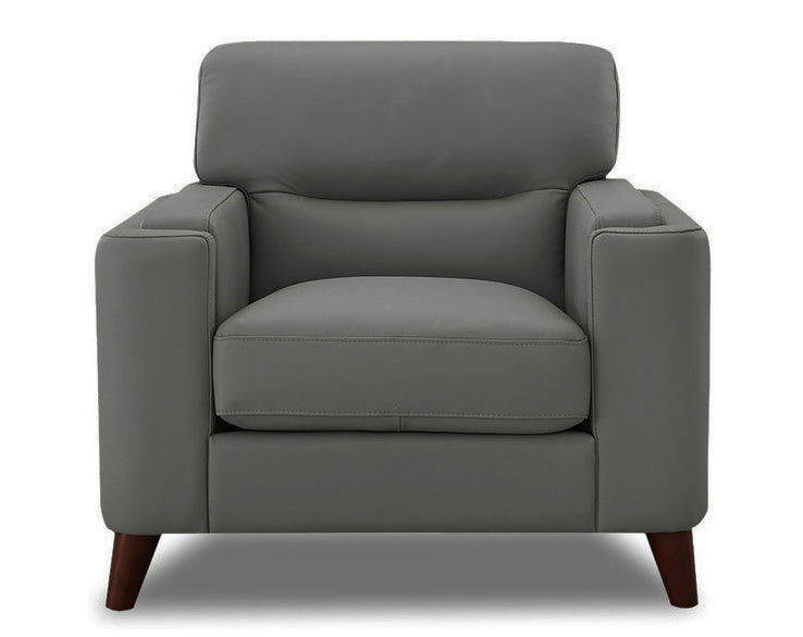 Miami Slate Top Grain Leather 2 Loveseats &amp; 1 Chair - MJM Furniture