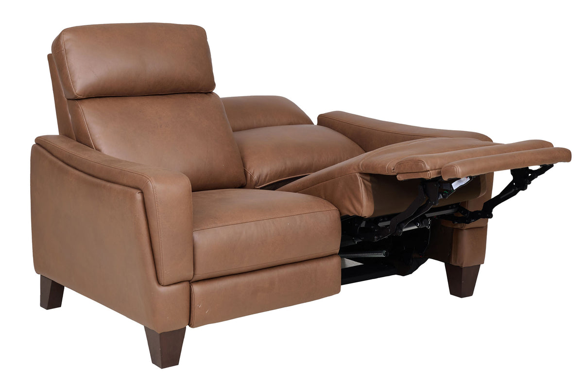 Nels Caramel Power Reclining Loveseat - MJM Furniture