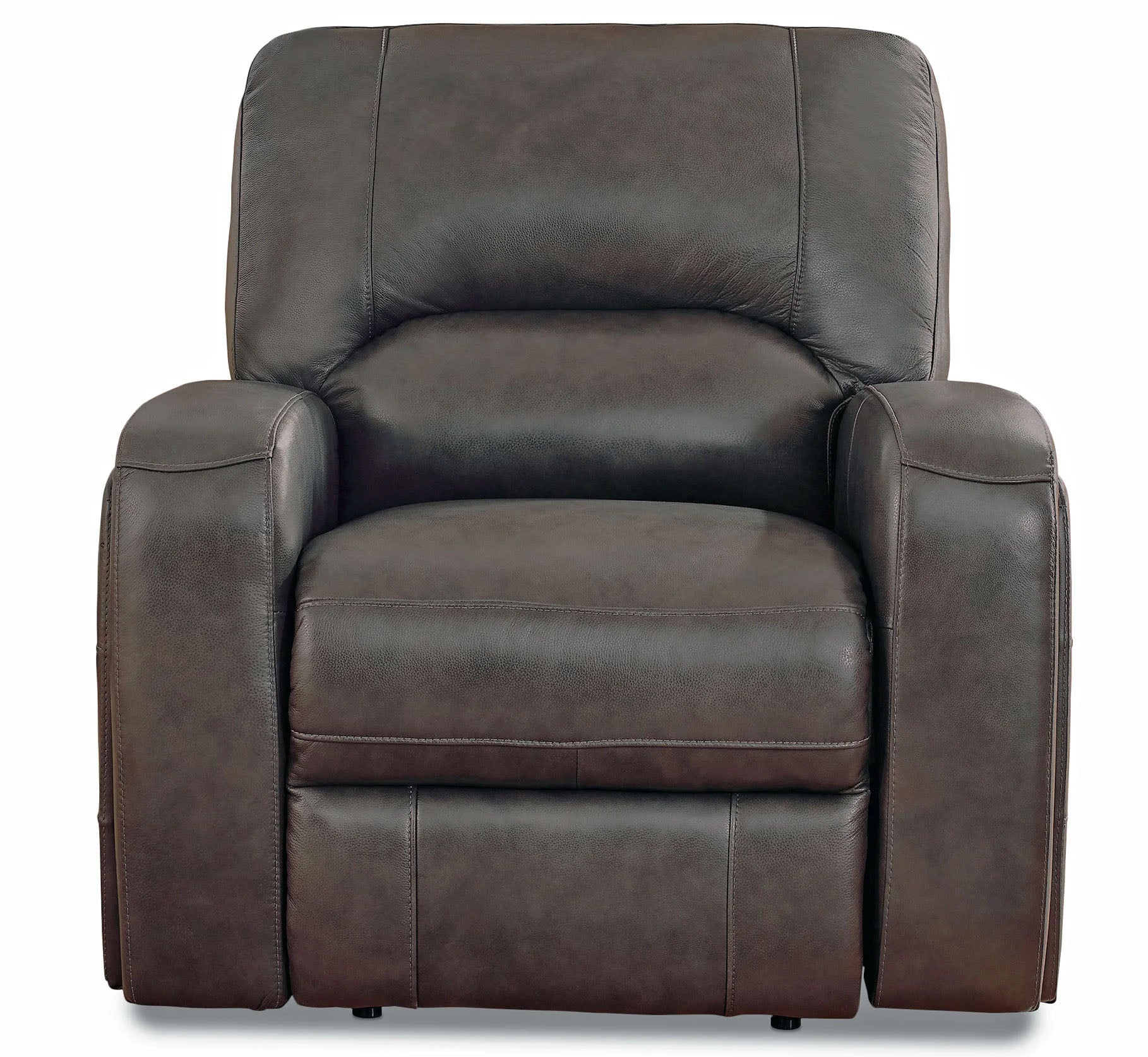 Newcastle Gray Leather Zero Gravity Power Reclining Chair - MJM Furniture