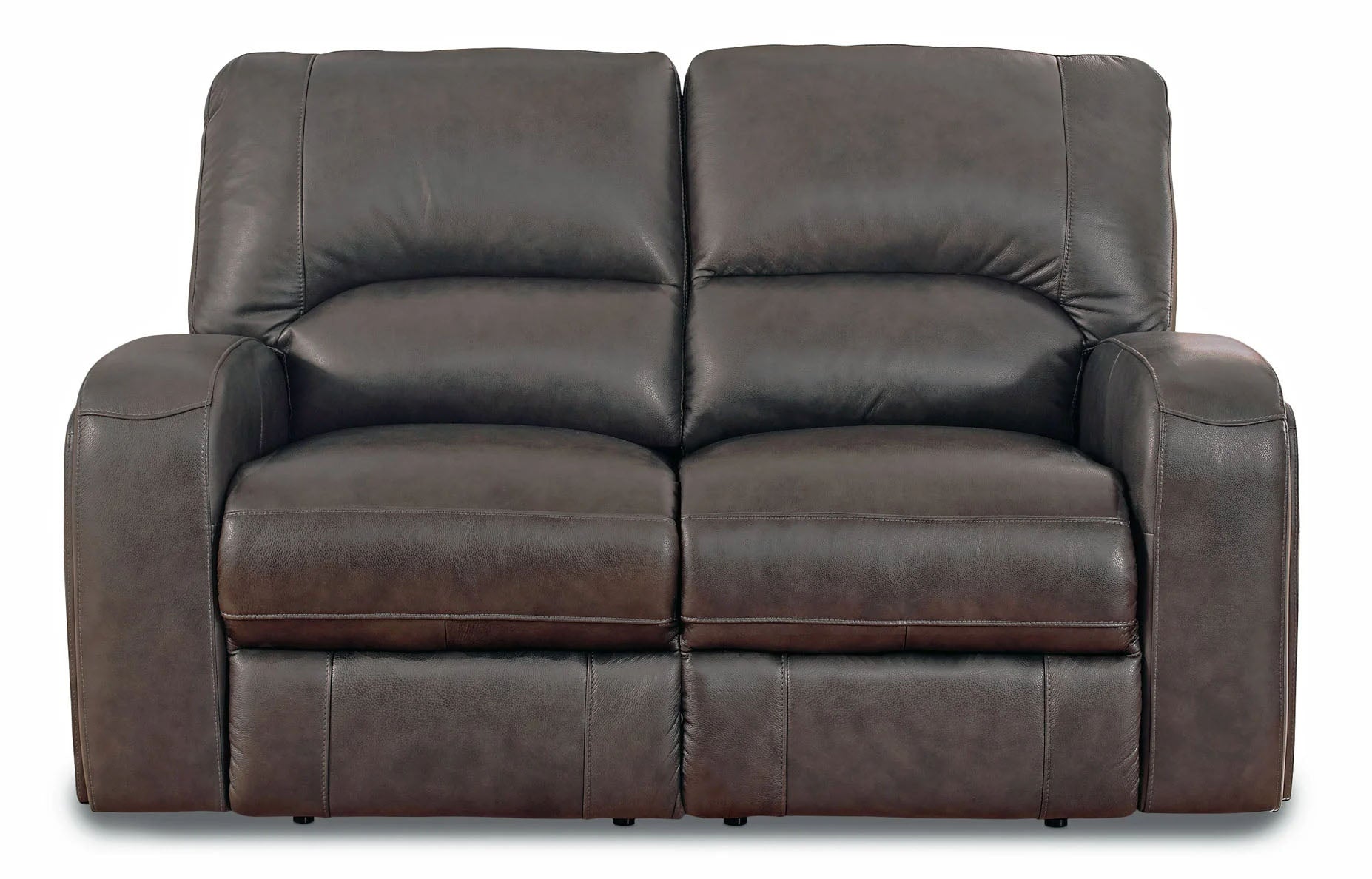 Newcastle Gray Leather Zero Gravity Power Reclining Loveseat - MJM Furniture