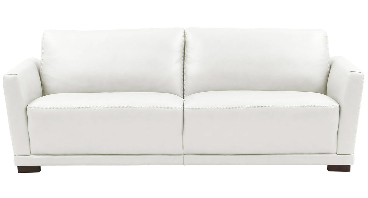 Oslo White Top Grain Leather Sofa - MJM Furniture