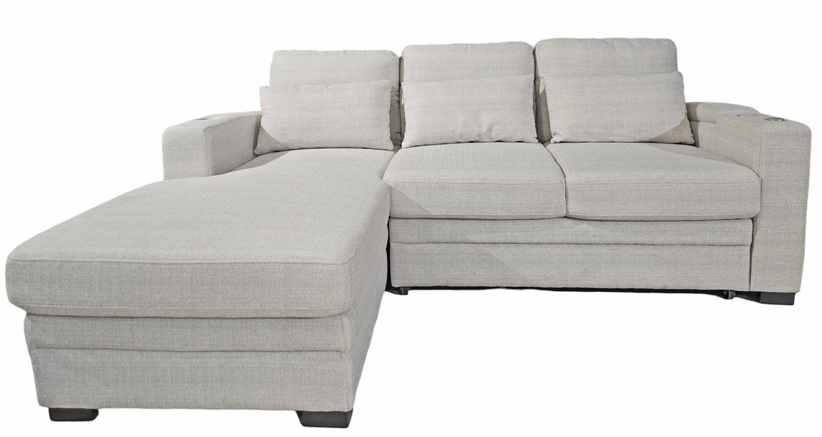 Oz Linen 2 Piece Sleeper Sectional - MJM Furniture