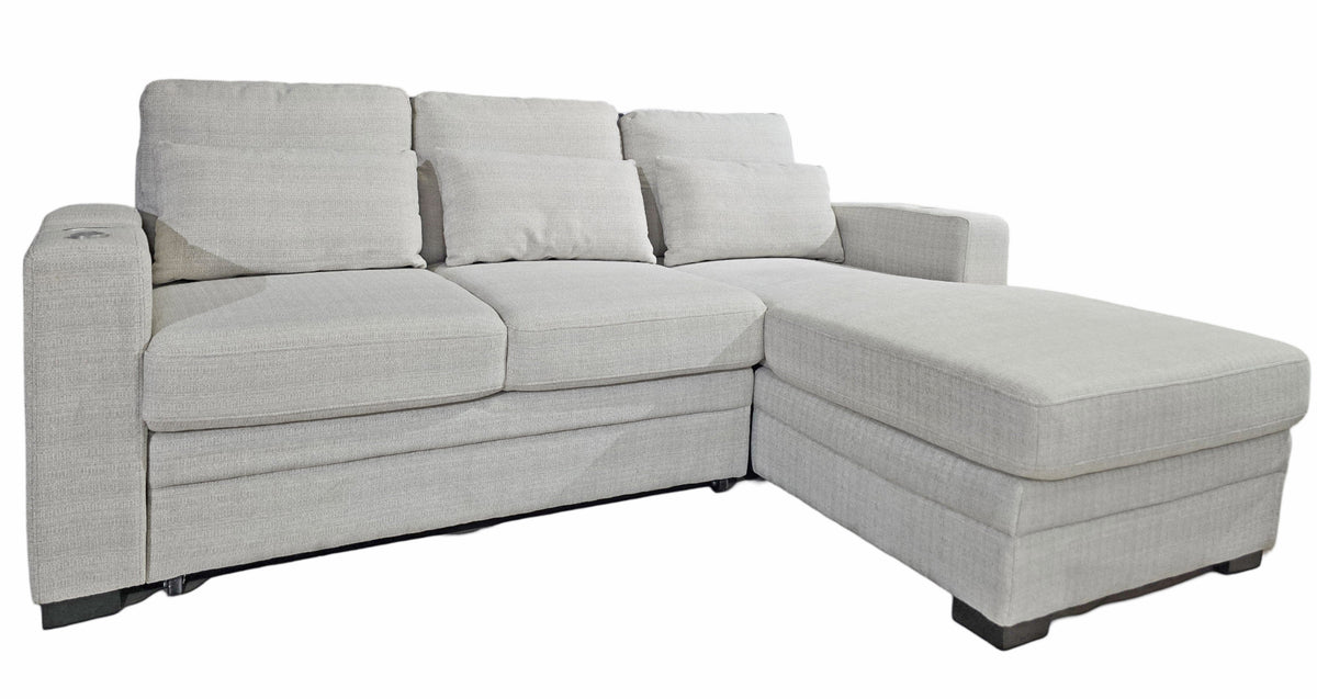 Oz Linen 2 Piece Sleeper Sectional - MJM Furniture