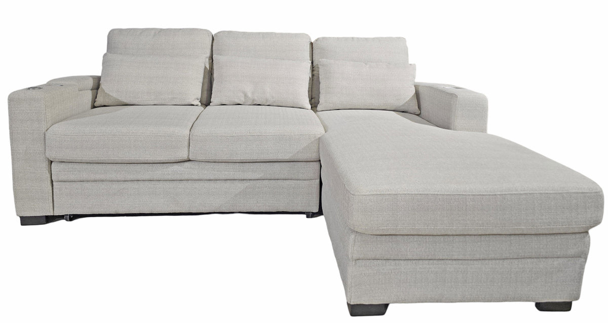 Oz Linen 2 Piece Sleeper Sectional - MJM Furniture